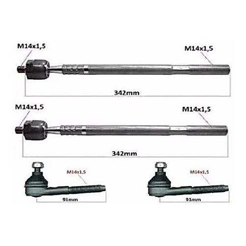 Ponteira Terminal Braço Axial Peugeot 307 Citroen C4 1ªlinha