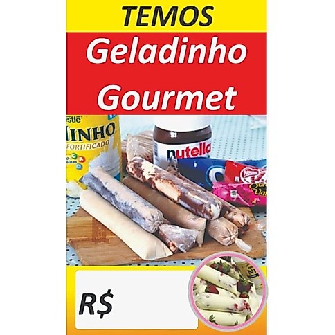 Banner promoção geladinho 60x40 cm