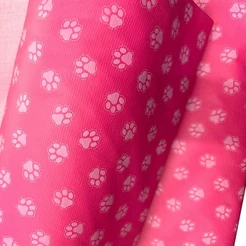 Tecido Bagun Impermeável Estampado Patinhas 1,00x1,40m - Rosa