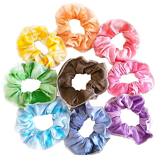 Combo Kit com 10 unid ou 25 unid - Scrunchies de Plush. Xuxinha-Bucinha-Elastico para Cabelo
