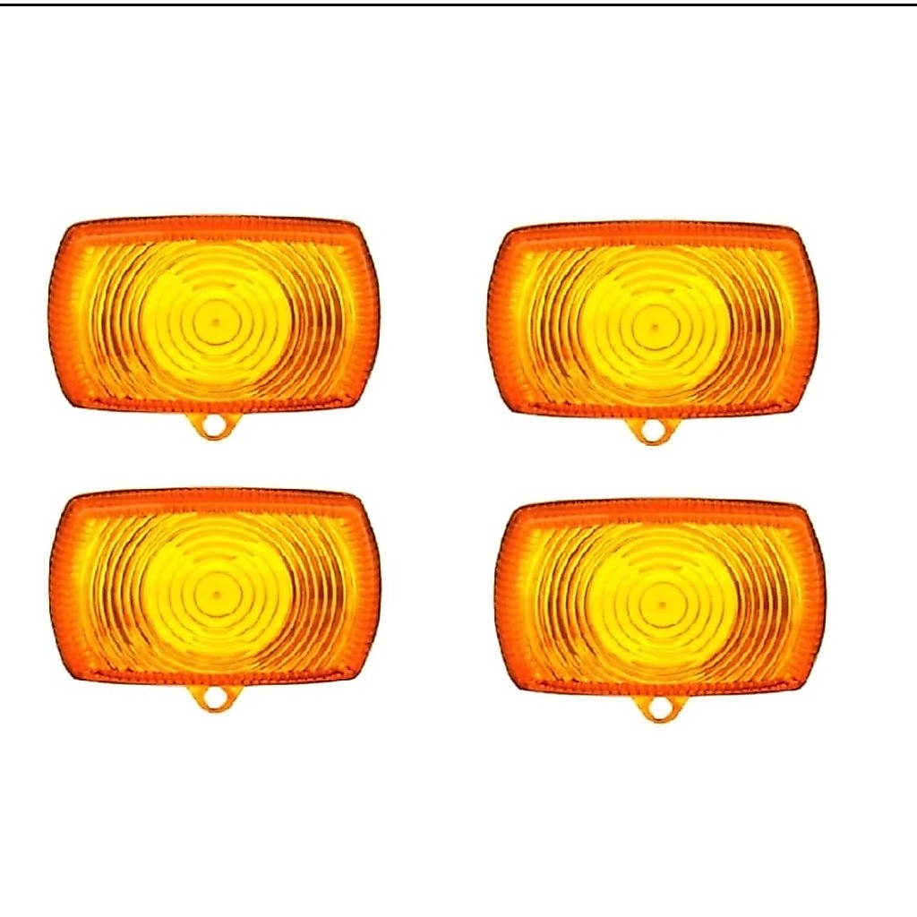 Lente do Pisca moto Honda Xr 200/Xlr 125 /Bros /Xr 250 Tornado Pop 100 -Laranja-Cristal-Fume KIT 4 PÇS