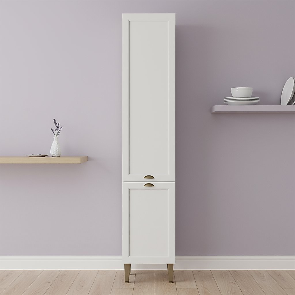 Armário Paneleiro 45cm com 2 Portas 2410 Provençal Yescasa Branco