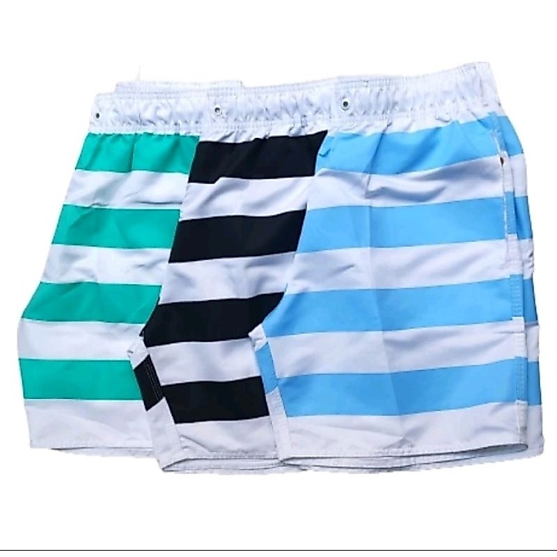 Kit 3 bermuda masculina Adulto Moda Praia Short Tactel  Kit Cores Aleatória