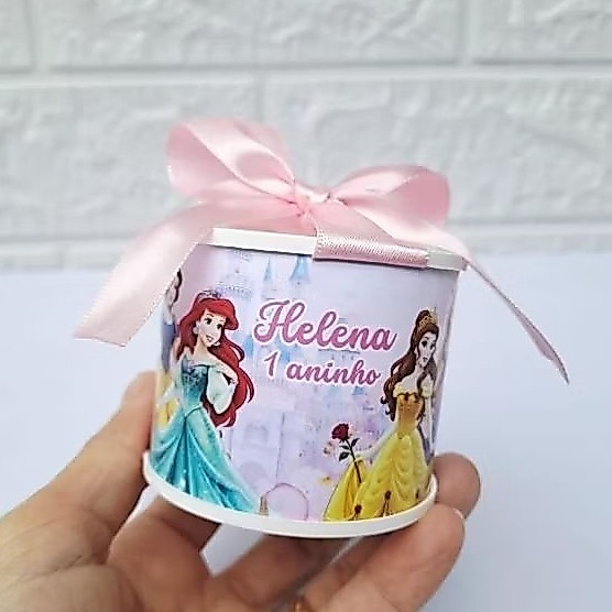 Kit tubolatas personalizadas 5x6 Princesas I Lembrancinha maternidade I aniversário I chá de bebê I vários temas