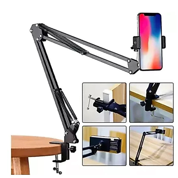 Suporte Para  Mesa E Cama  Articulado Universal P/Microfones/tablet/celural LE-3414