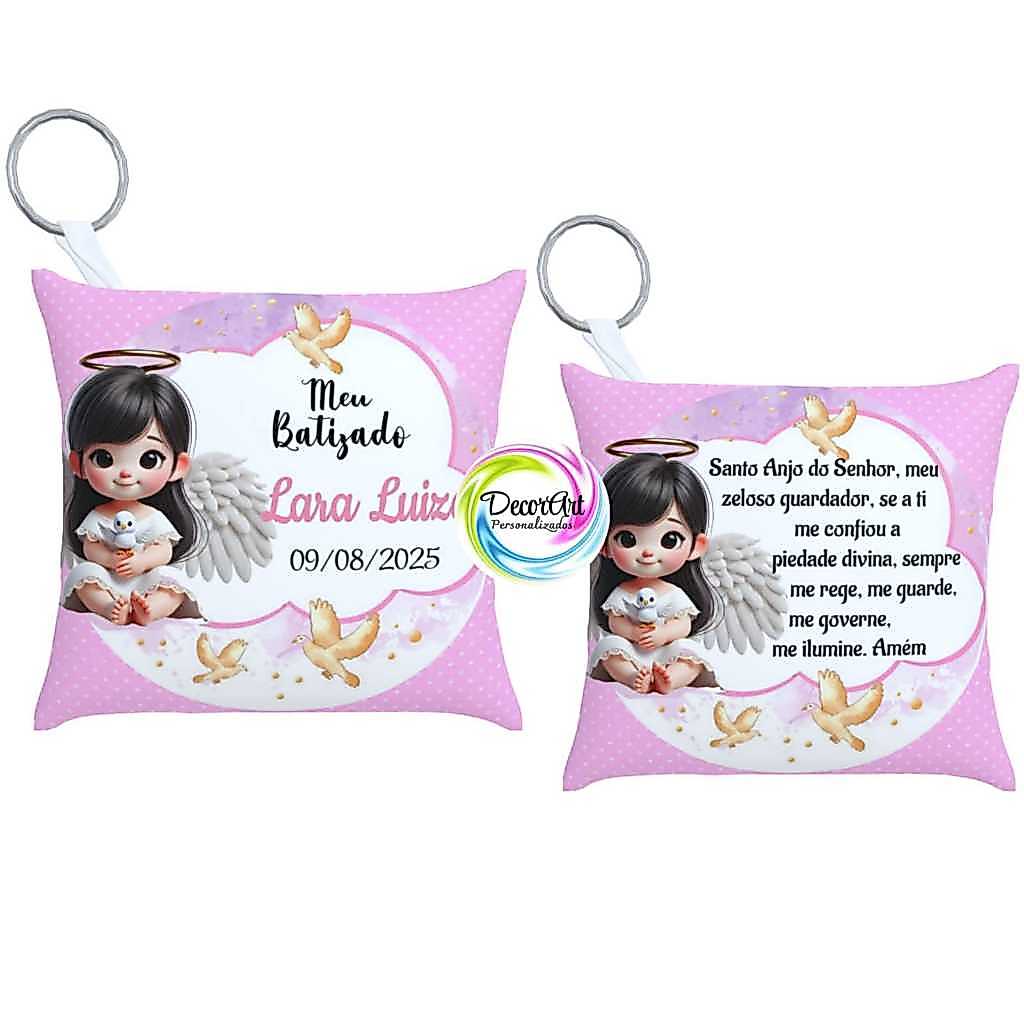 5 Almochaveiros Personalizados lembrancinhas de Batizado Batismo anjinha