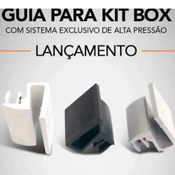 kit 4 guias deslizante para box vidro blindex tempero