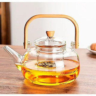 Chaleira de Vidro Premium com Alça de Bambu 🌿