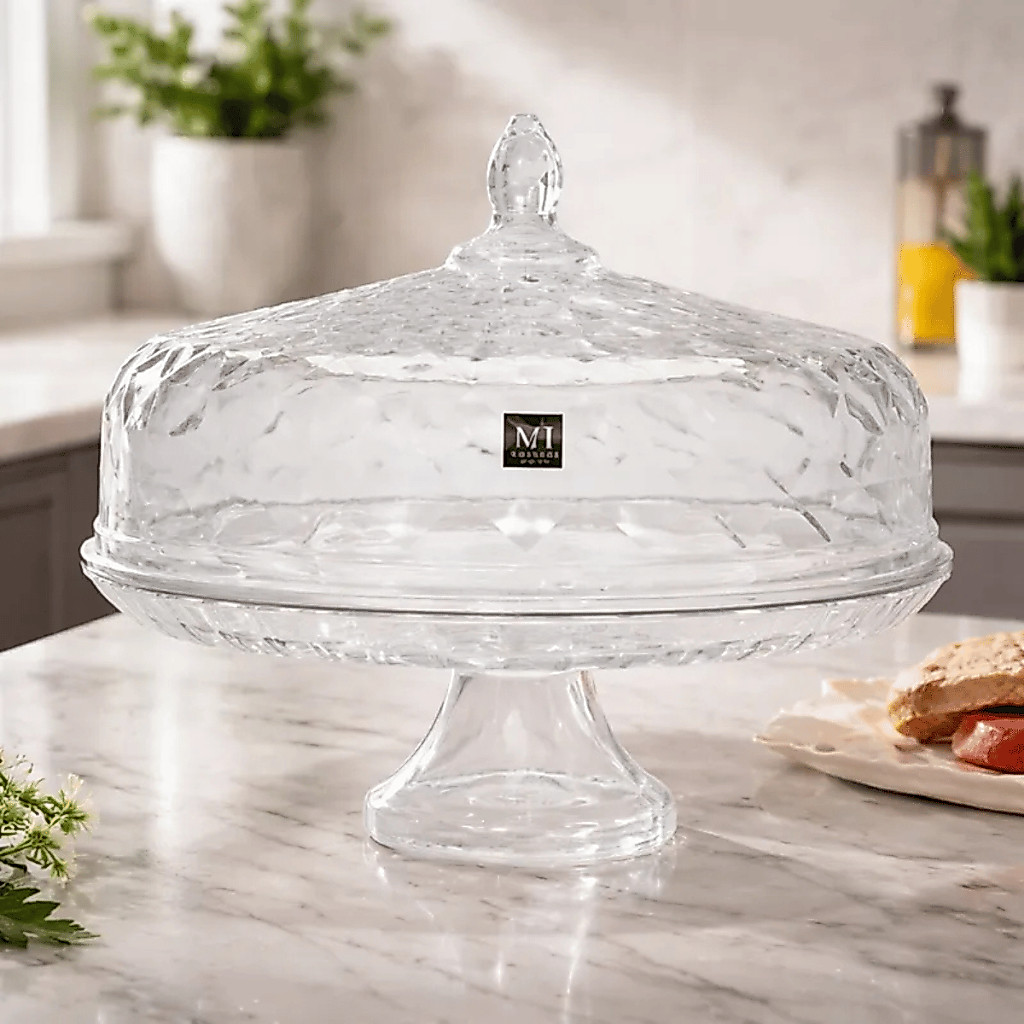 Boleira Transparente C/ Tampa Acrílica Reforçada p/ Bolos Tortas Sobremesas Promoção Envio Imediato!