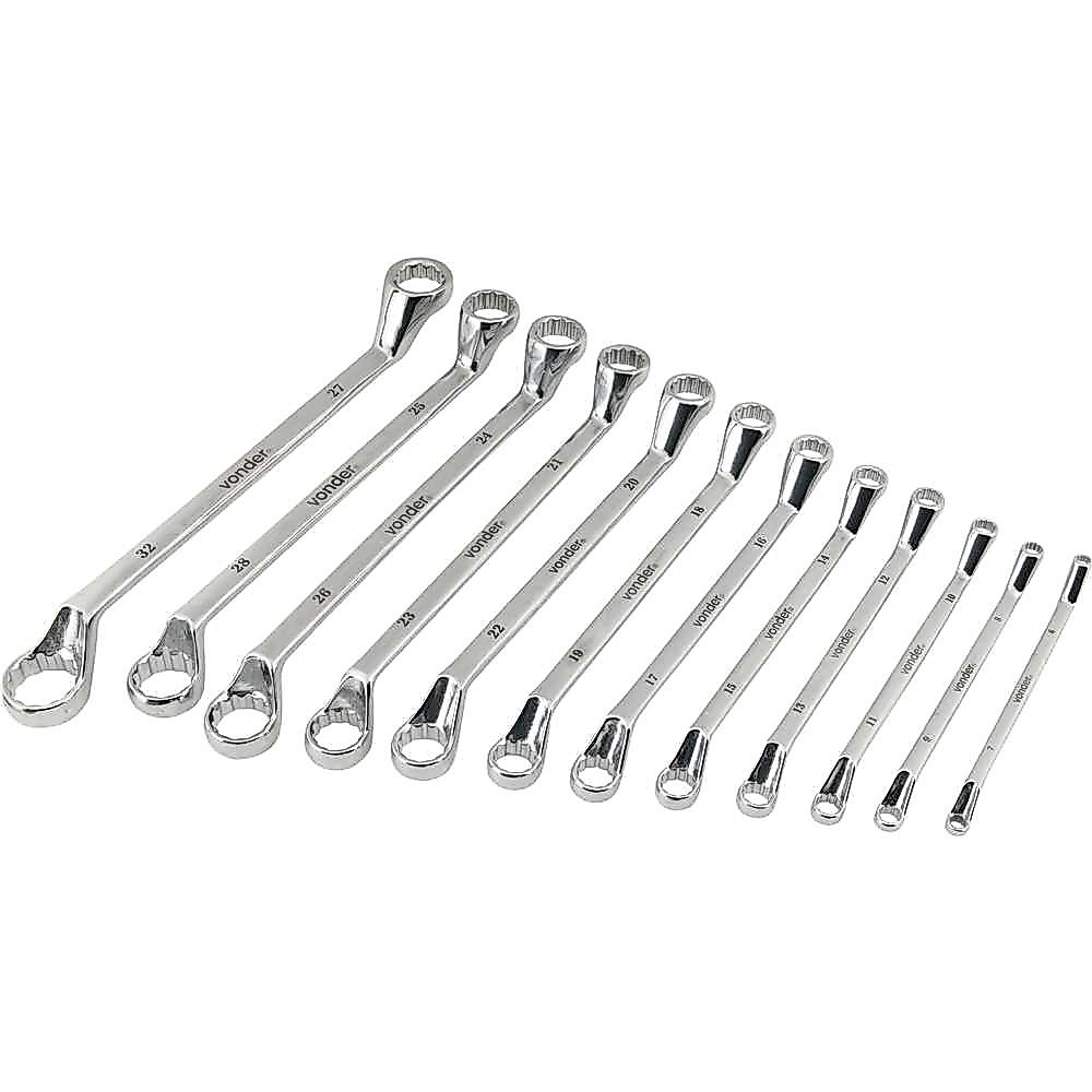 Jogo De Chaves Estrela 6 A 32 Mm Aço Cromado Kit com 12 Peças - Vonder