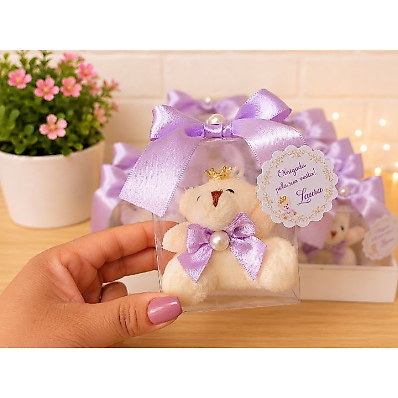 ENVIO RÁPIDO Kit 15 Lembrancinhas Maternidade Nascimento Luxo Chá de Bebê Ursinho Chaveiro Personalizada Menina Baby