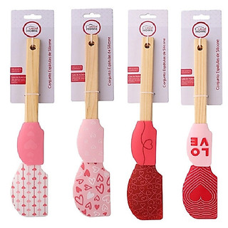 (Vários Modelos) Conjunto com 2 Espátulas Silicone com Tema Coração- Casual Home