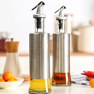 Kit 4 Galheteiro Garrafa de Vidro 200ml/300ml com Bico Dosador Azeite Vinagre Oleo Shoyu …