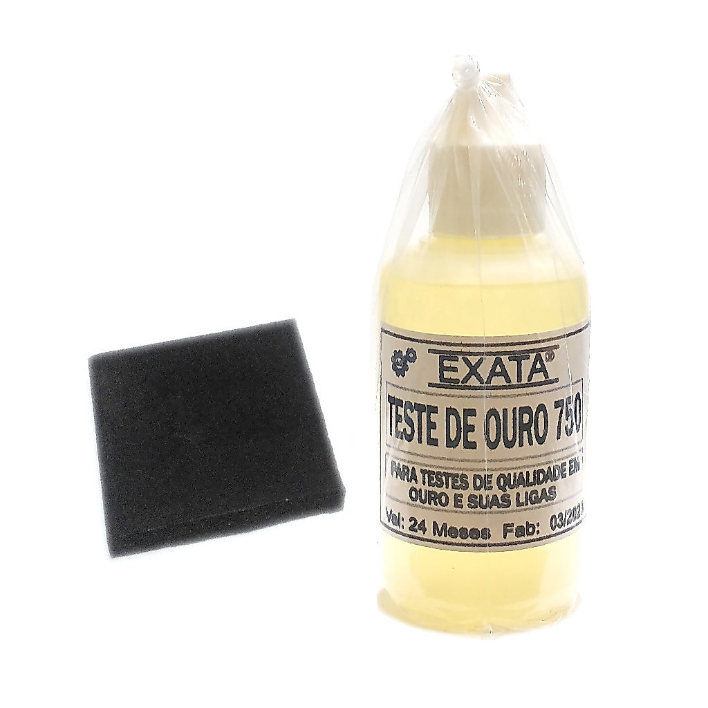 Kit Teste Ouro Prata - Pedra De Toque + Reagente 18k Com 30 Ml Temos Outros