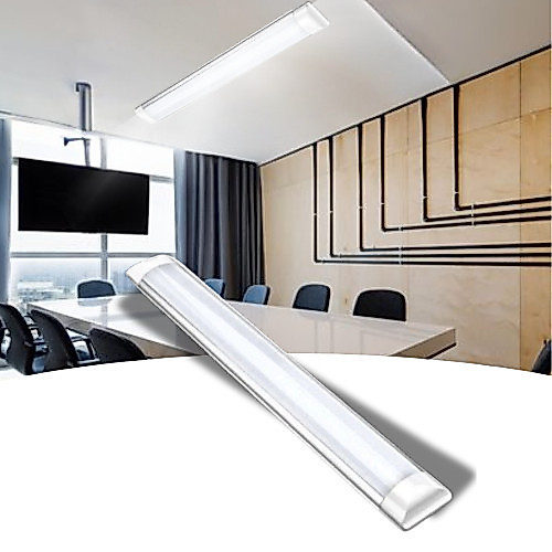 Luminária Tubular Sobrepor Led Slim Branco Frio 120cm