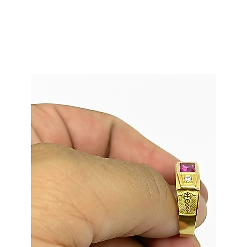 Anel de Formatura Ciências Contábeis Banhado Ouro 18K