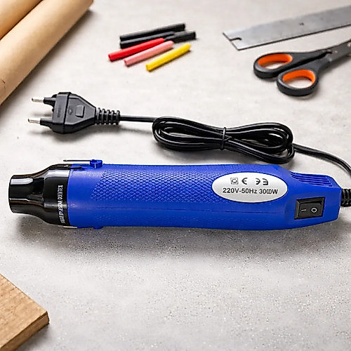 Mini Soprador Térmico Pistola/cola Artesanato 300w Azul ou preto 220v