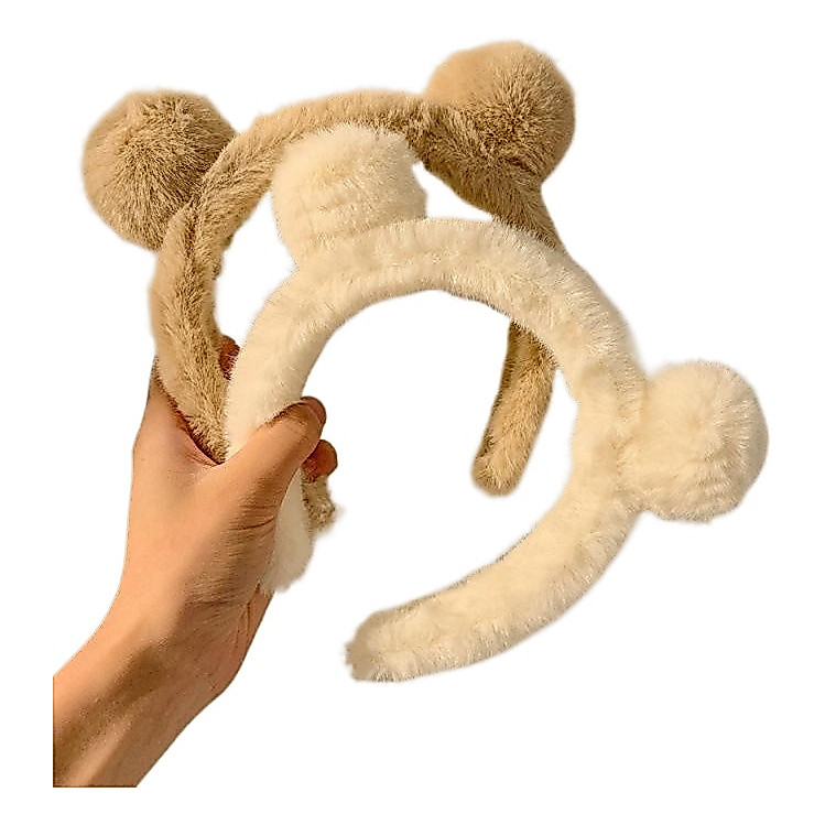 Tiara Orelha Urso Pelúcia Acessório Fofo Faixa de Cabelo — imagem 2 de 2