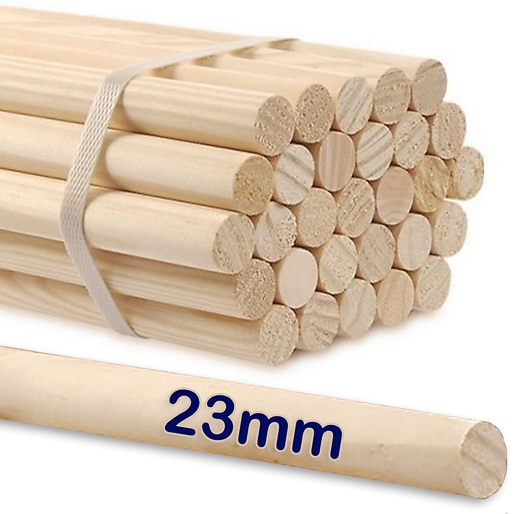 Kit 10 Poleiros Bastão de Madeira 23mm Para Gaiola Viveiro Artesanato Macrame