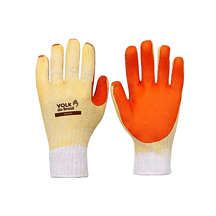 Luva Orange de Malha Vulcanizada Gladiador Volk Epi com Ca