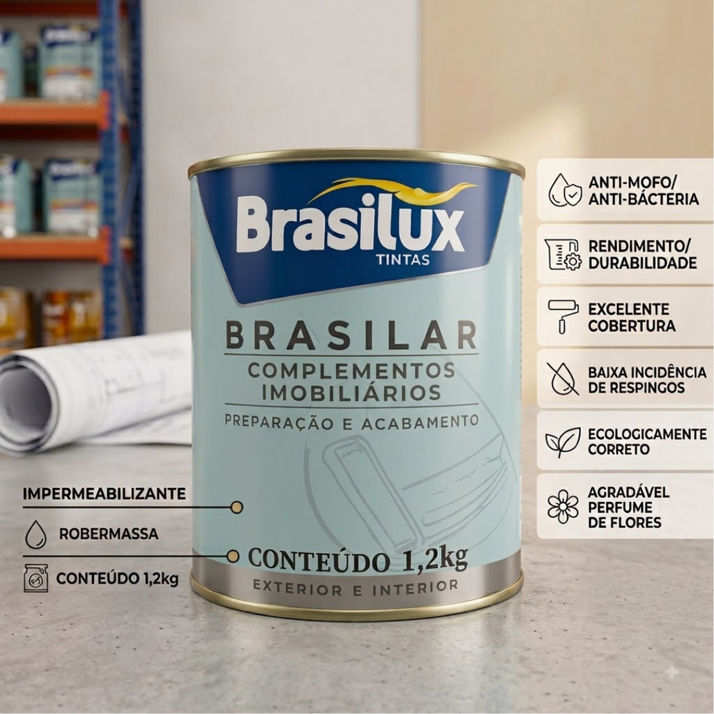 Robermassa Solda Trinca Impermeabilizante Veda Trincos 1,2kg - Brasilux