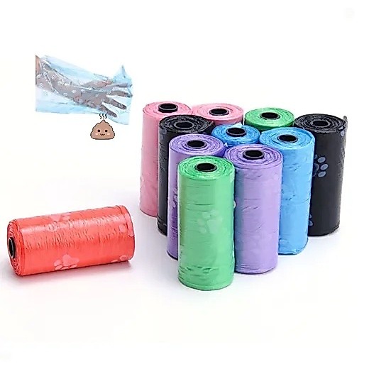 3 Refil Cata Caca Pet Cão, Gato Saquinho, Saco Biodegradável ou descarte de Fralda descartável. 45 saquinhos