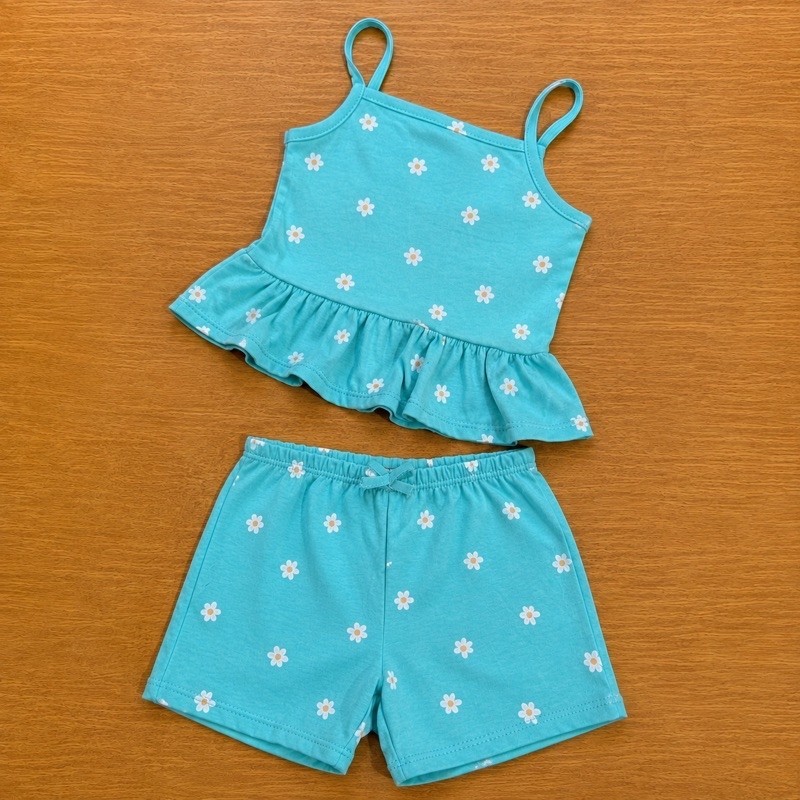 Conjuntinho infantil feminino super fresquinho 100% algodão