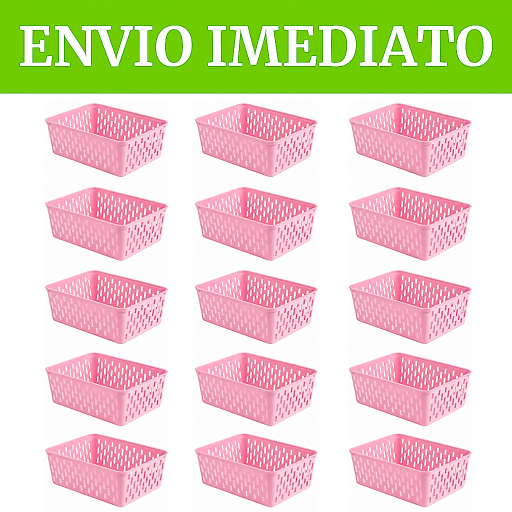 KIT CESTO ORGANIZADOR FLEXÍVEL 3-5-10-12-15 - CESTINHO MULTIUSO GAVETA ARMARIO LOJA LABORATORIO