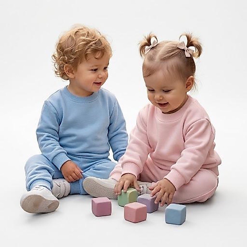 conjunto moletom bebê liso menino e menina 1,2,3 anos