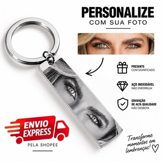 Chaveiro Personalizado Foto Nome Spotify Namorado Casal Lembrança Amizade - Presente com significado