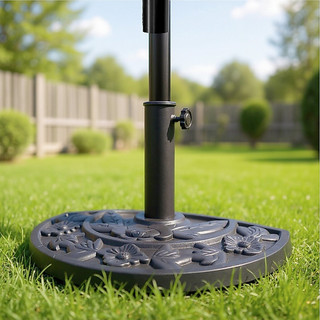 Base Suporte para Ombrelone Guarda Sol de parede Contrapeso 9,5kg para Piscina Jardim Praia Estavel