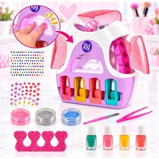 Kit Manicure Infantil Com Mini Estufa Secador UV Adesivo Unhas