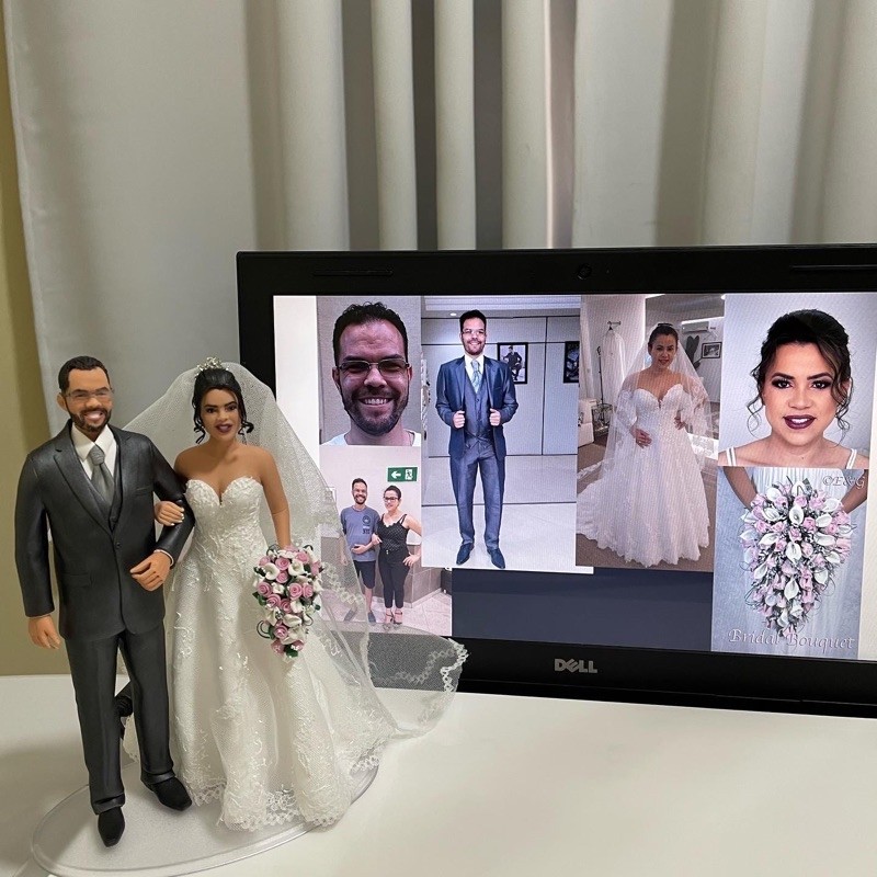 Topo de Bolo Casamento - Personalizado