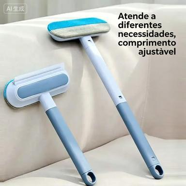 Escova Tira Pelos e Fiapos para Sofá e Tecidos com Cabo Ajustável