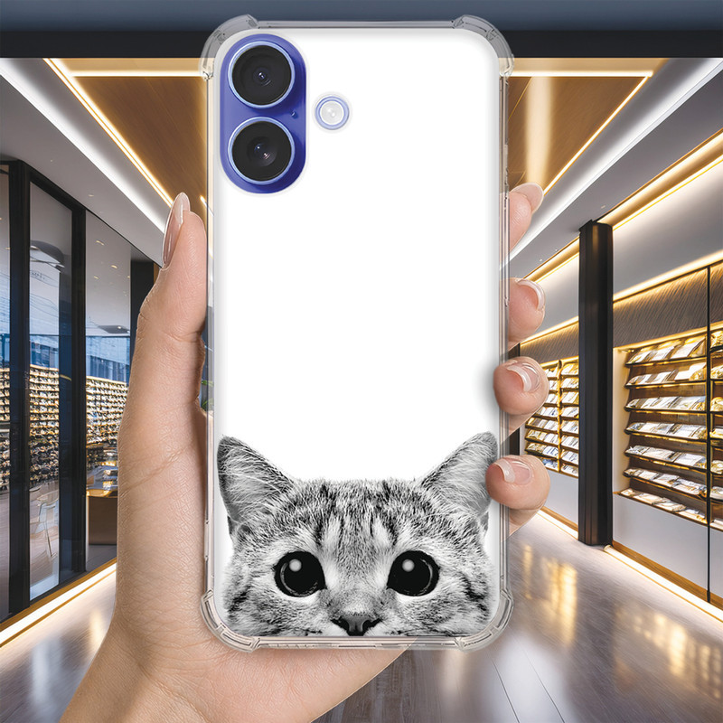 Capa Capinha IPHONE 16 PRO MAX PLUS 16e 15 14 13 MINI Anti-impacto Personalizada petz gato GATINHO (2679)