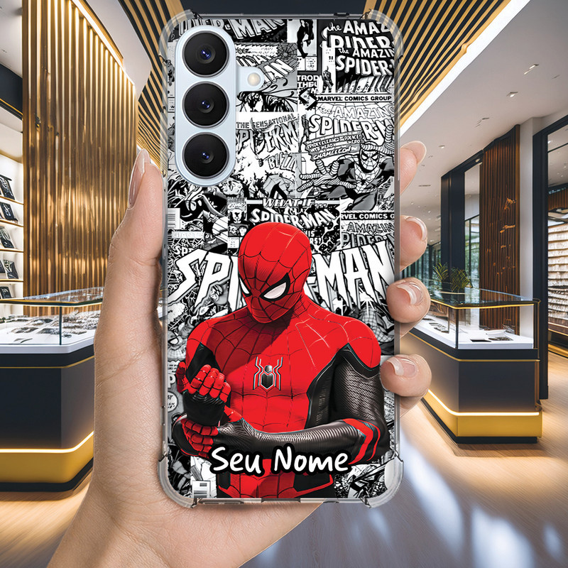 Capa Capinha GALAXY A13 A12 A11 A10S A10 A03S A07 A06 A05S A05 Anti-impacto Personalizada geek HOMEM aranha (3558)