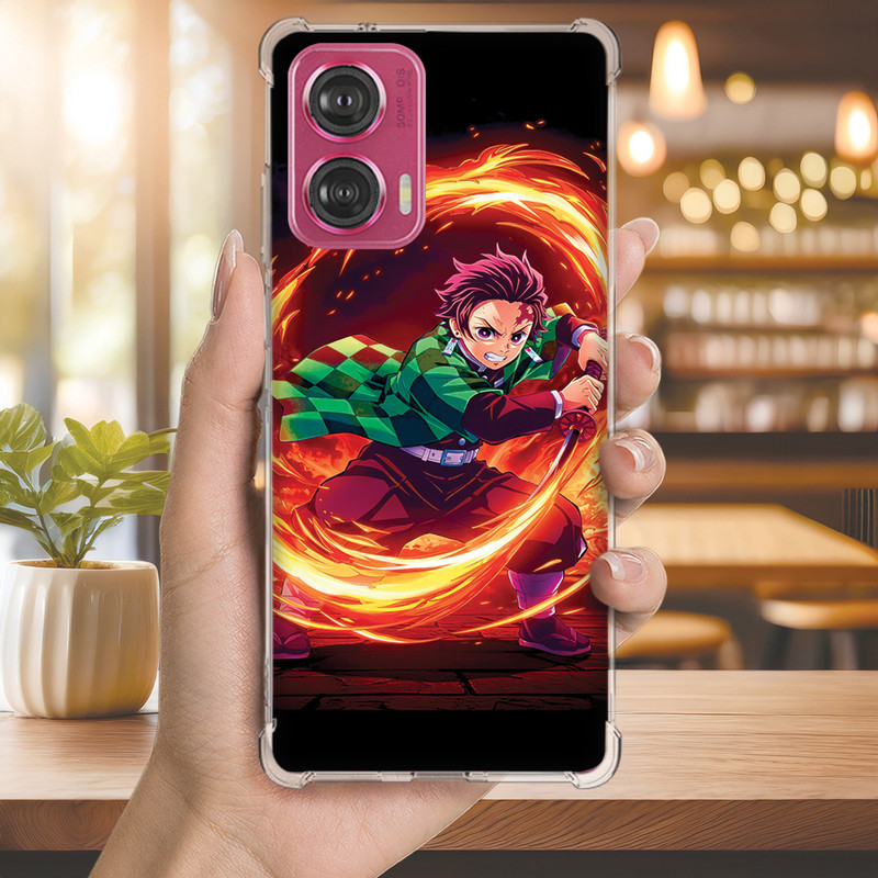 Capa Capinha MOTO G50 G42 G41 G35 G34 G32 G31 G24 G23 Anti-impacto Personalizada anime DEMON slayer (4065)
