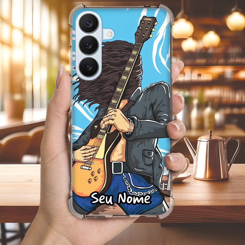 Capa Capinha GALAXY S22 S21 S20 S10 S10E 2020 S9 Anti-impacto Personalizada rock GUNS ROSES nome (3576)
