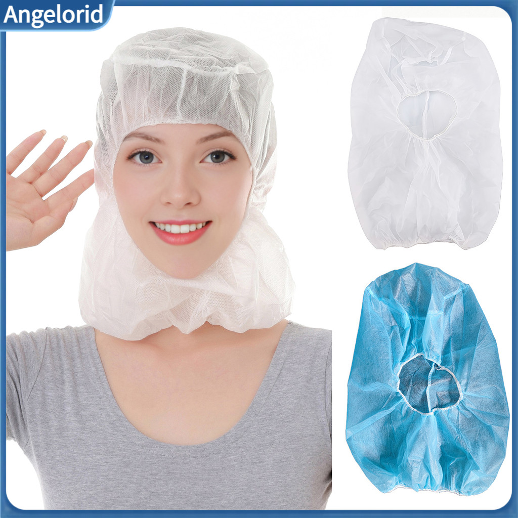 Full Head Cover Latex-free 5/10/15 Pcs Disposable Beard Hair Nets Face Hood Caps Unisex Non-woven Covers for Food Servic