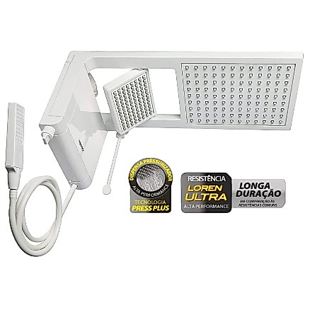 Chuveiro e Ducha elétrico de parede Lorenzetti Acqua Duo Ultra branco 7800w 220v