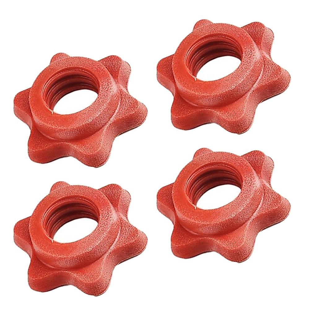 4 Peças Porca De Haltere De Halteres Vermelho