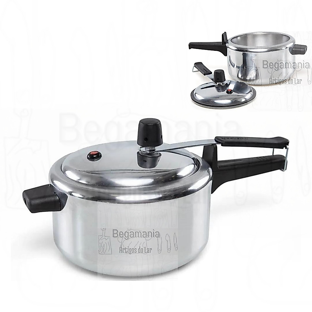 Panela de Pressão Pequena 2 litros - 2,5litros ou 3 litros Alumínio Polido  - 2l - 2litros - 3l - 3litros