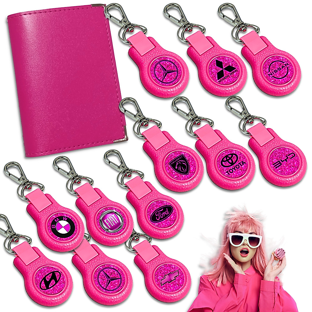 Carteira Feminina Porta Documento Chaveiro Rosa Automotivo Feminino