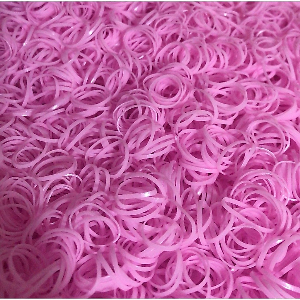 Elástico de silicone fino Rosa Bebe
