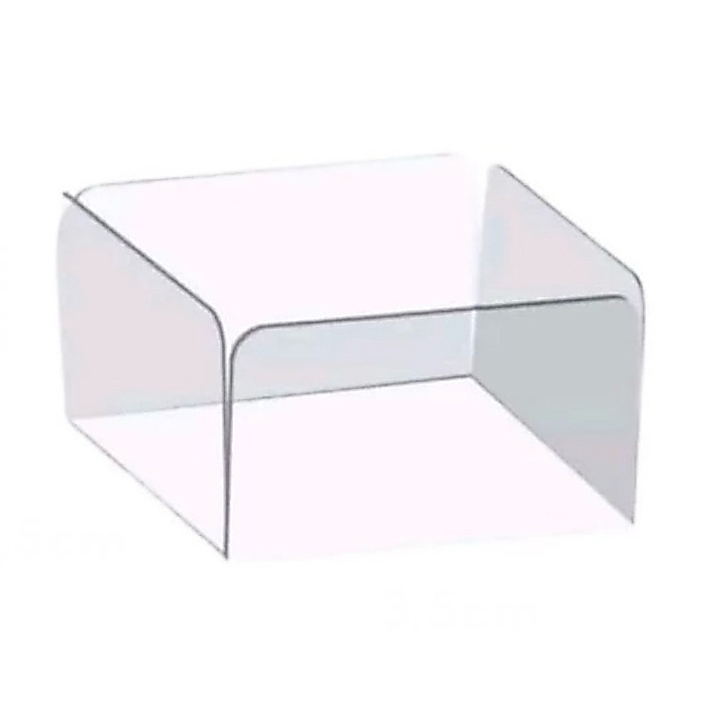 1.000 Forminhas/Pelotine/Caixetas quadradas de Acetato para Doces 3,3x3,3x1,8 cm/Transparente (CHOCO)