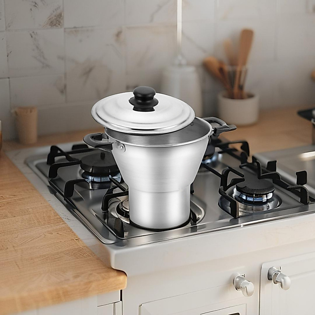 Cuscuzeiro Nº16 Alumínio Polido Panela Reforçada – Perfeito para Café da Manhã Nordestino