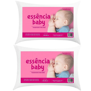 Kit 2 Travesseiro Baby Antialérgico 40x30cm Toque Macio Confortável