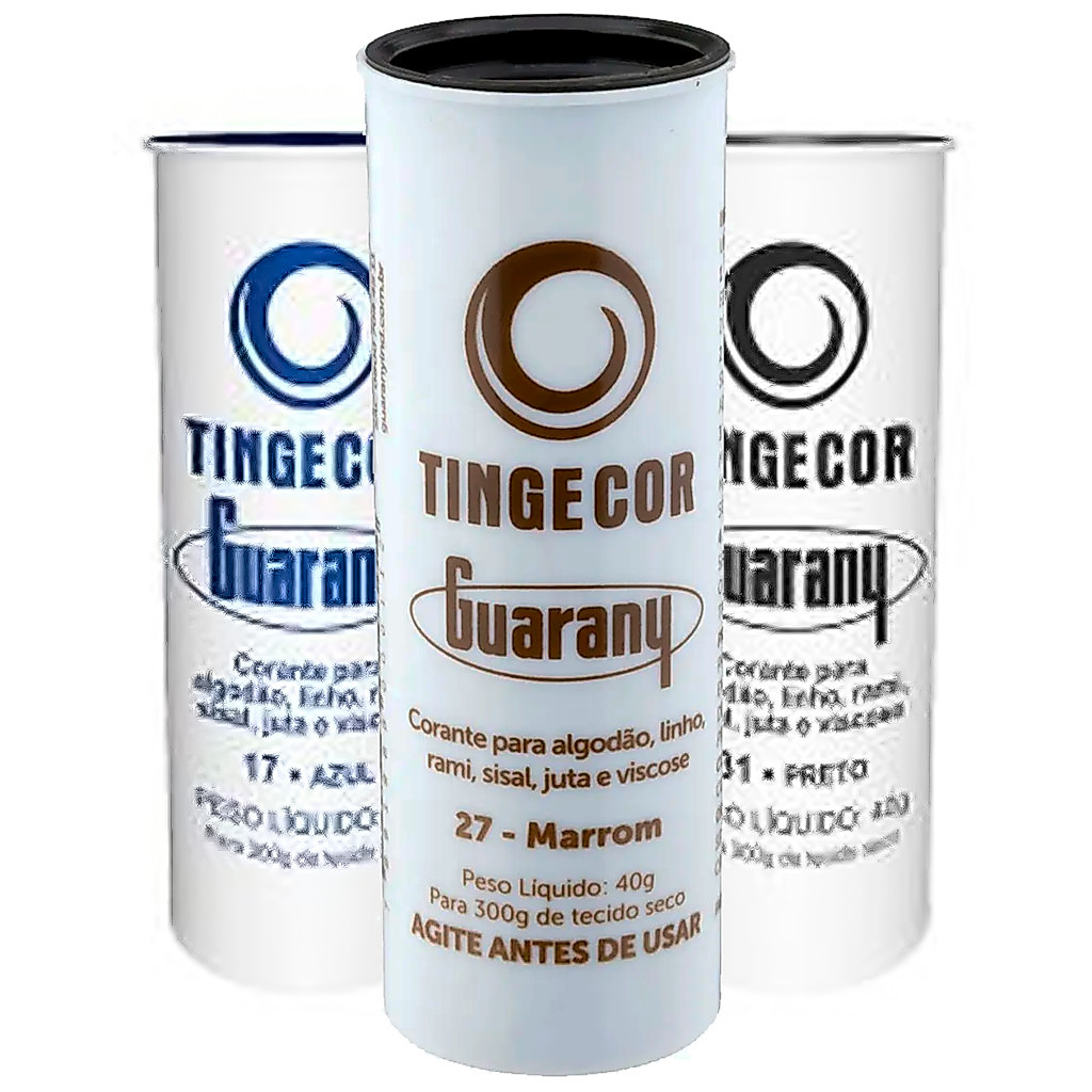 Corante Para Tecido Guarany Tingecor 40g Várias Cores Ou Fixador De Tinta Em Tecidos Kit 6 Unidades