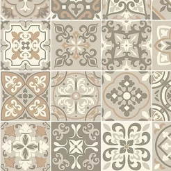 Adesivo Azulejos em tons de bege e marrom para Cozinha 1 mt
