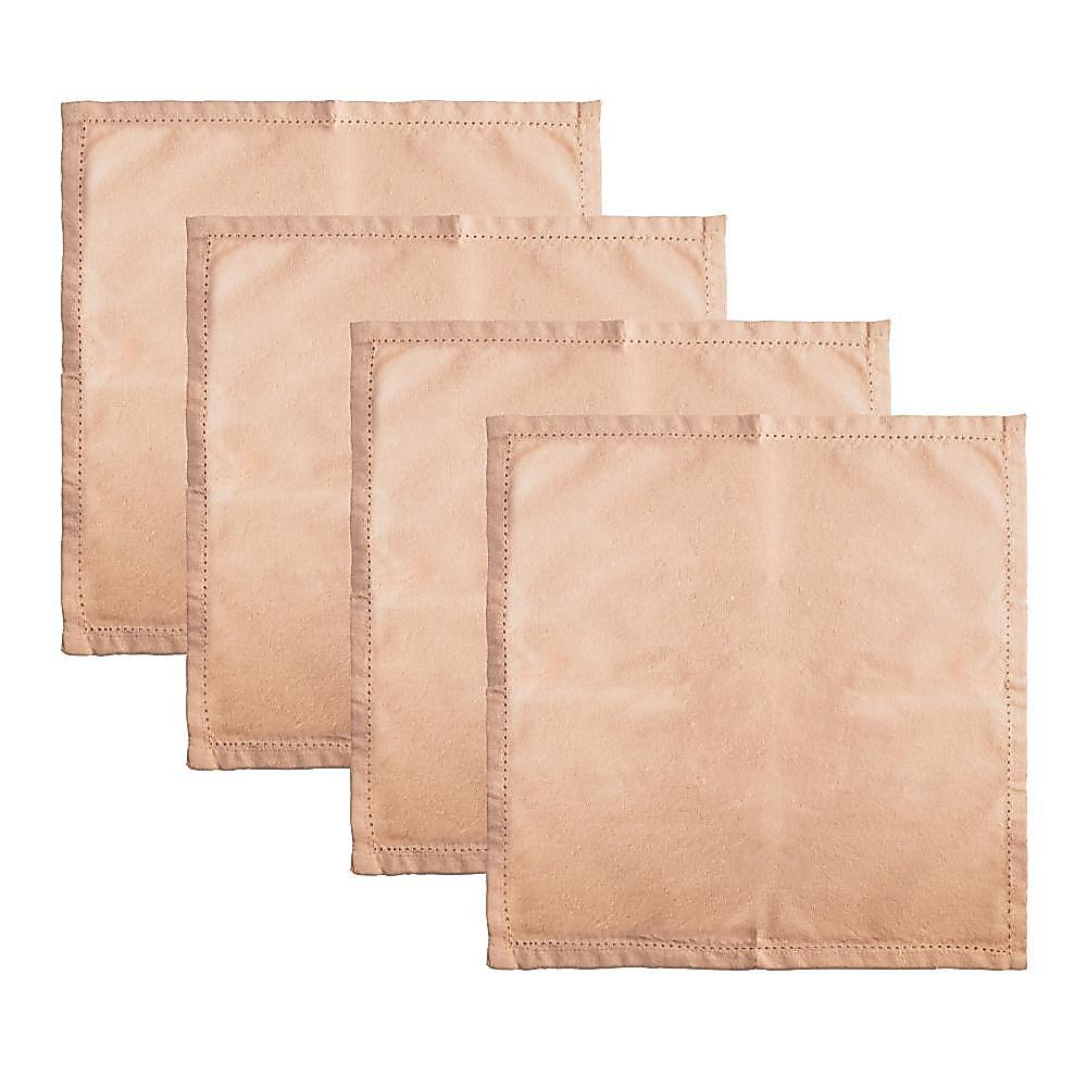 4 Guardanapos Lyor Momentos 40cm x 40cm Creme Algodão - Lyor